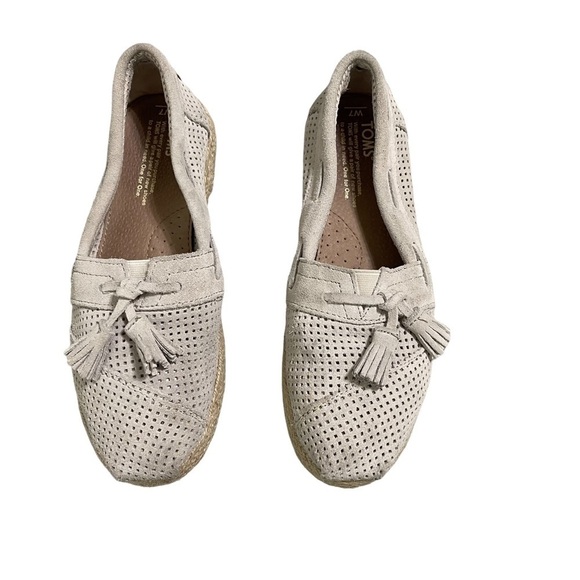 TOMS High Rope Classic Whisper Suede Perforated Flats - Picture 2 of 8